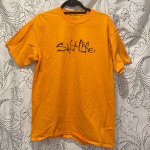 Salt Life Mens Orange Shirt Size Large